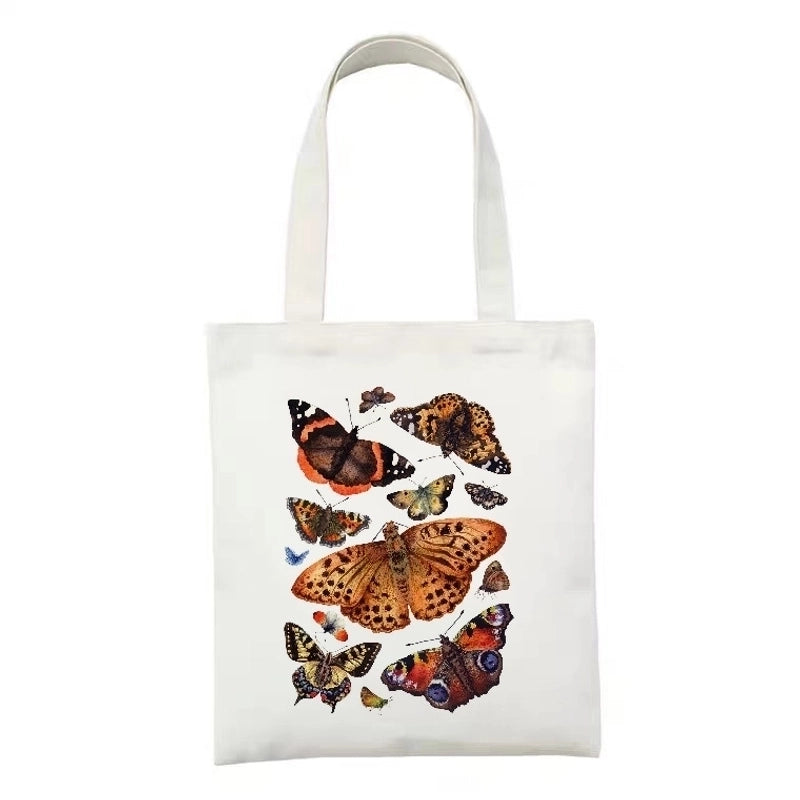 Women’s Minimalist Artistic Animal Mushroom Butterfly Shopping Bags