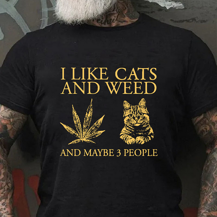 I Like Cats  And Maybe 3 People T-shirt