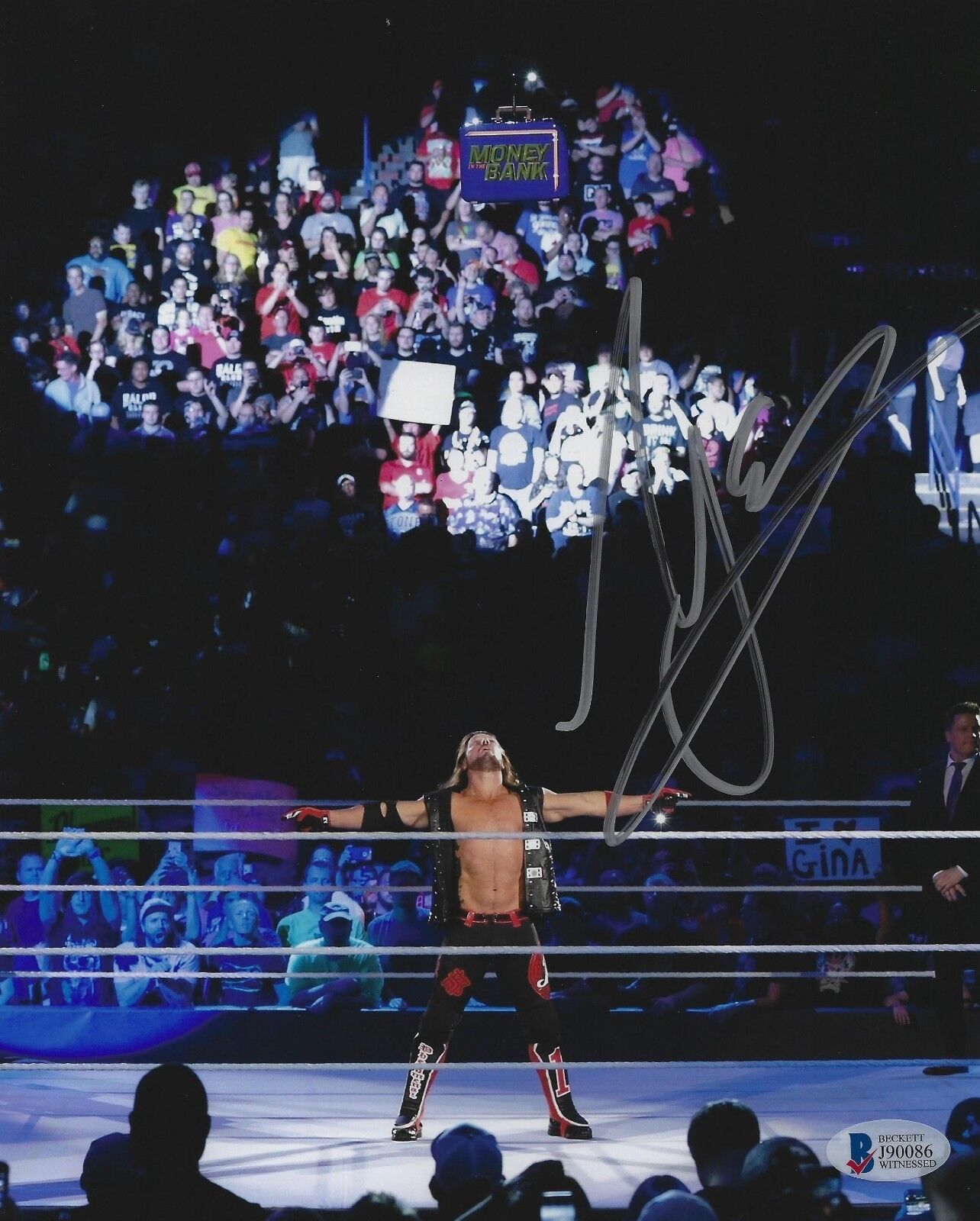 AJ Styles Signed 8x10 Photo Poster painting BAS Beckett COA WWE Money in the Bank Picture Auto'd