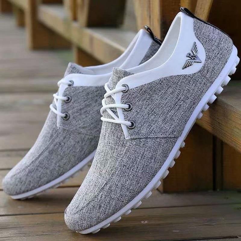 High Quality Canvas Casual Shoes Men Comfortable Breathable Flats Loafers Footwear