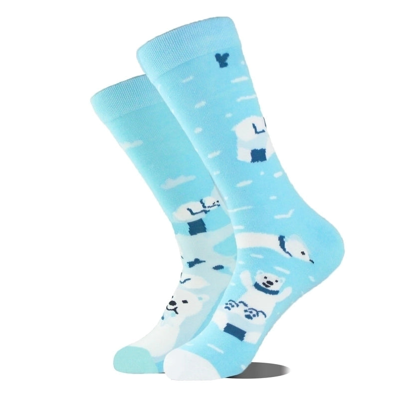 Commute Geometric Animal Abstract Cotton Crew Socks A Pair