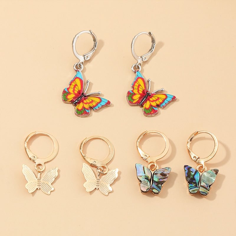 Women's New Simple And Stylish Butterfly Pendant Earrings