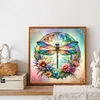Diamond Painting-DIY Full Round Drill Flowers Dragonfly