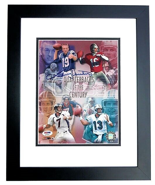 Johnny Unitas Signed Autographed Baltimore Colts 8x10 inch Photo Poster painting FRAMED PSA/DNA