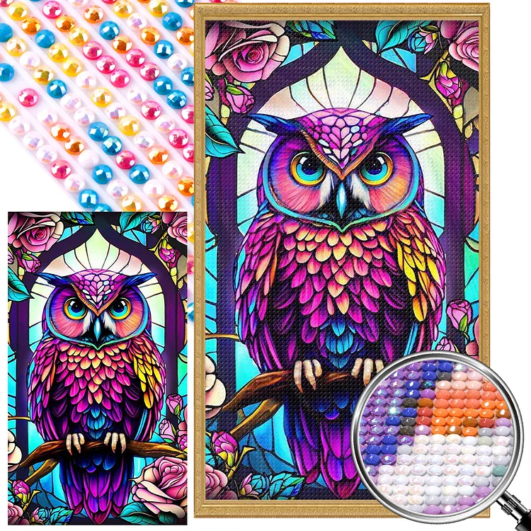 Custom 5D Owl Diamond Art Full Drill Owl Design For Home