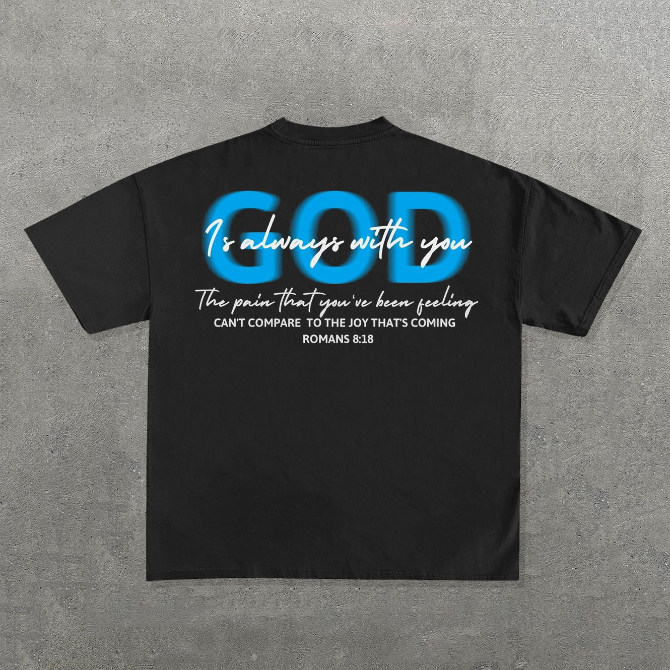 Sopula Vintage God Is Always With You Graphic Cotton Short Sleeve T-Shirt - SOPULA