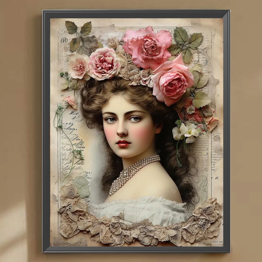 Diamond Painting - Full Round Drill - Lady(Canvas|30*40cm)
