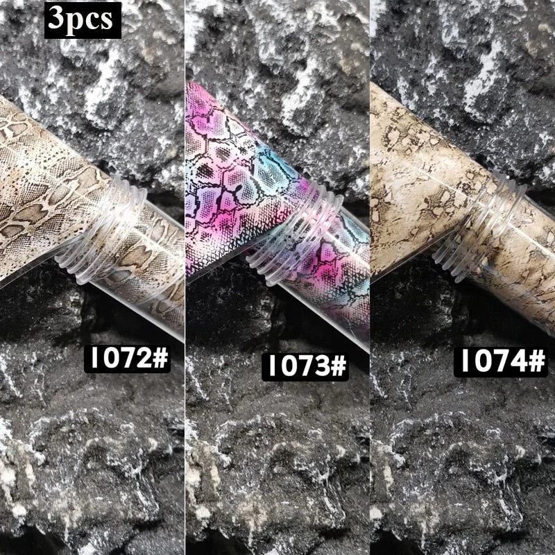 3pcs Tortoiseshell Amber Nails Foils Tortoise Shell Nail Art Transfer Foil Decals Wraps Tips Nail Manicure Decorations 4*100cm-Nail Inspo