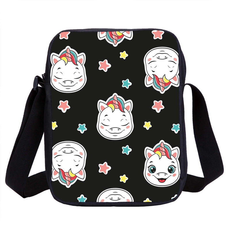 Halloween Unisex Polyester Printing Pumpkin Panda Vintage Style Square Zipper Crossbody Bag