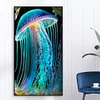 5D DIY Full Round Drill Diamond Painting Stained Glass Jellyfish Kit Decor(Y915)