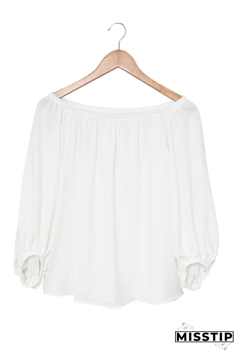 Versatile White Off-Shoulder Shirt