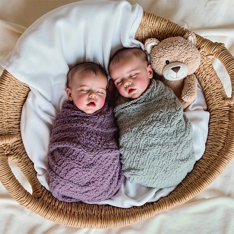 12'' Real Lifelike Twins Boy and Girl Named Aidan and Matthew Super Realistic Asleep Reborn Baby Doll By Rsgdolls®：Realistic Reborn Baby Dolls By Rsgdolls®