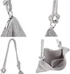 Clutch Abendtasche Luxus Damen Kleine Umh&auml;ngetasche Kupplung f&uuml;r Zeremonie Hochzeit/Party/Abschlussball Box Taschen aus Strass handgefertigt