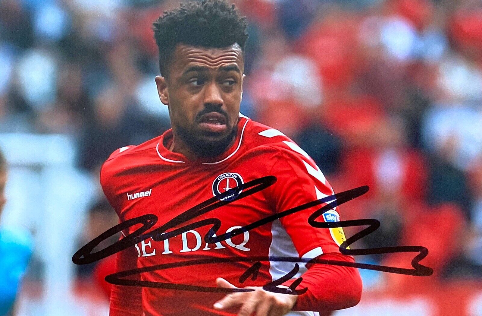 Nicky Ajose Hand Signed 6X4 Photo Poster painting - Charlton Athletic