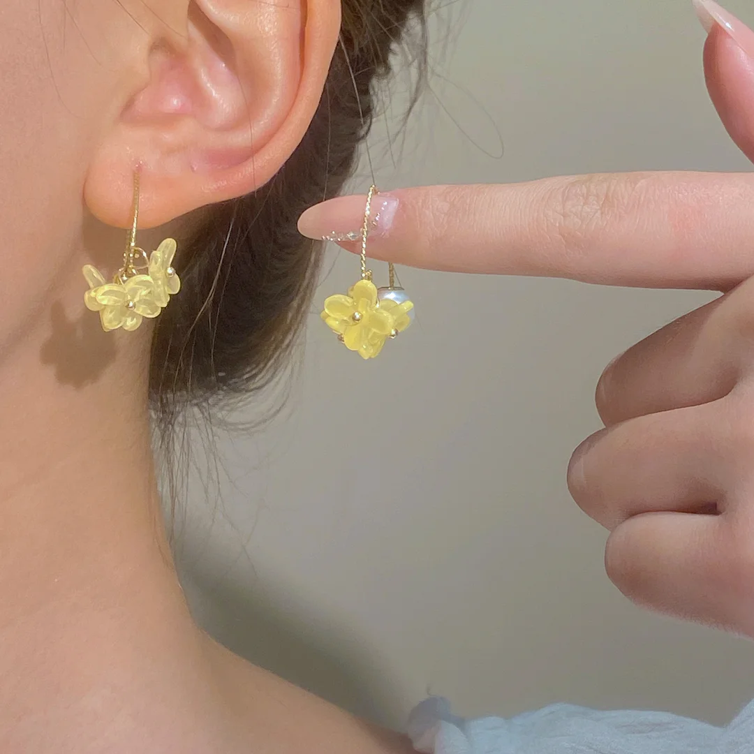 Cinnamon Pearl Gold-Plated Earrings