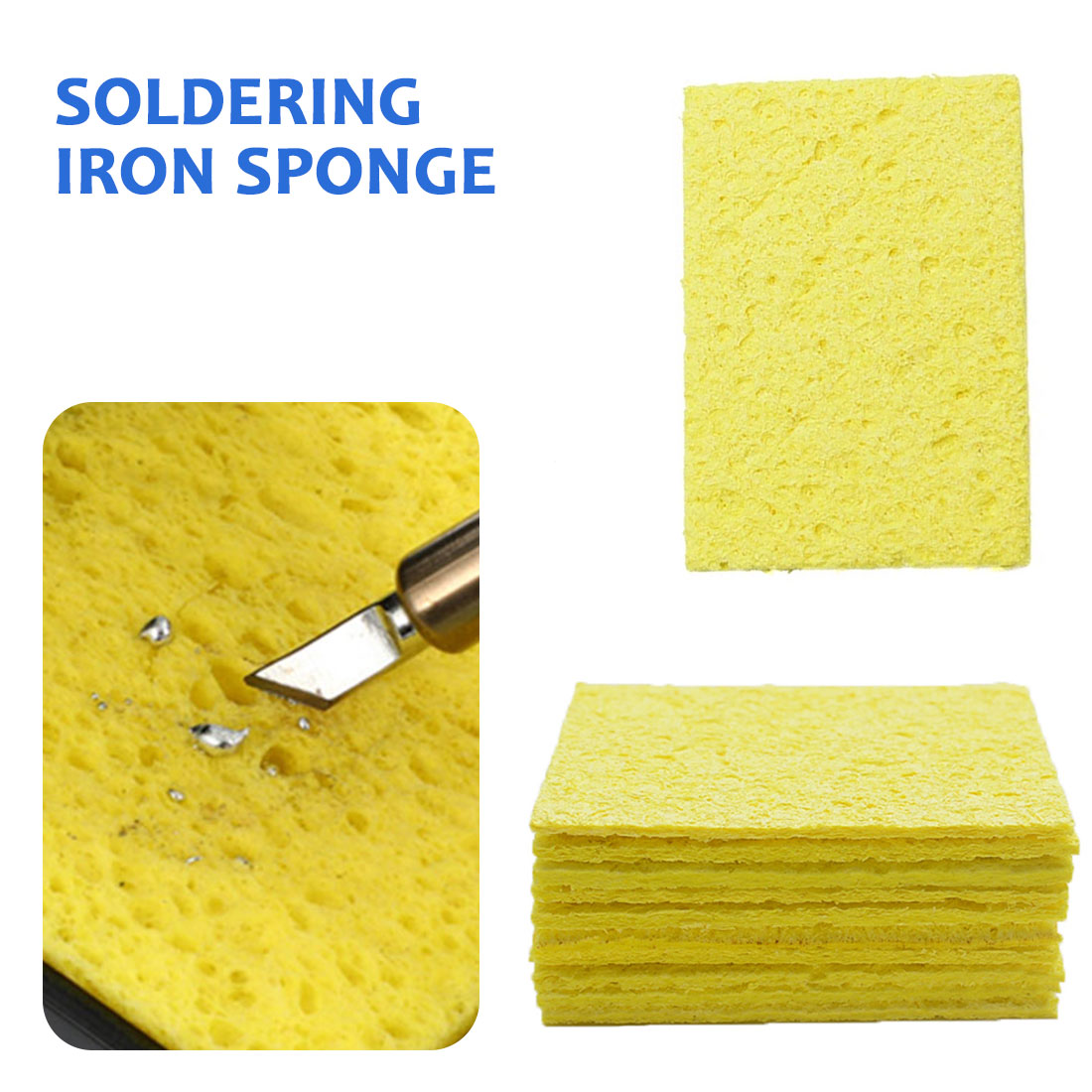 High Temperature Resistant Cleaning Sponges for Soldering Iron (5/10pcs)