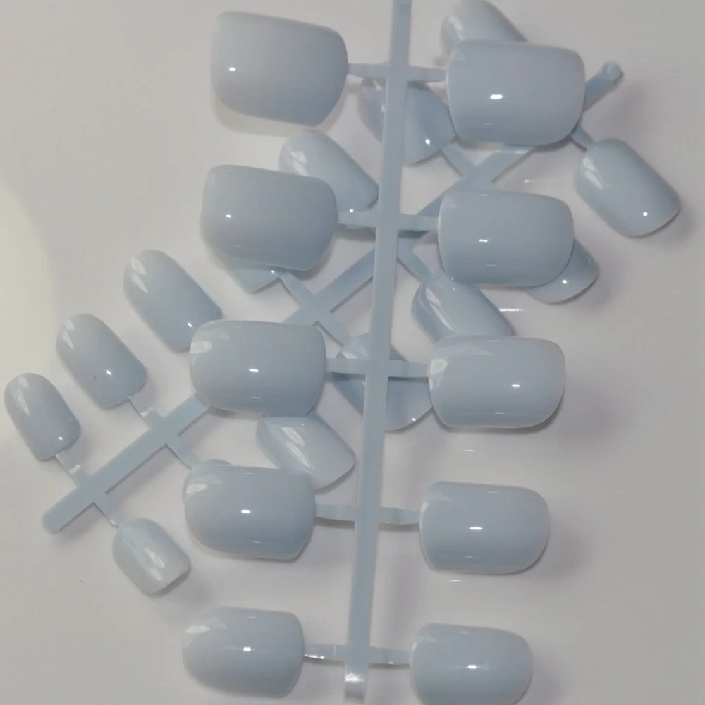 Shine Light Chocolate Color Brown 24 Pcs Sweet Candy Short Purple Red Artificial False Fake Nails Full Wrapped Tips-Nail Inspo