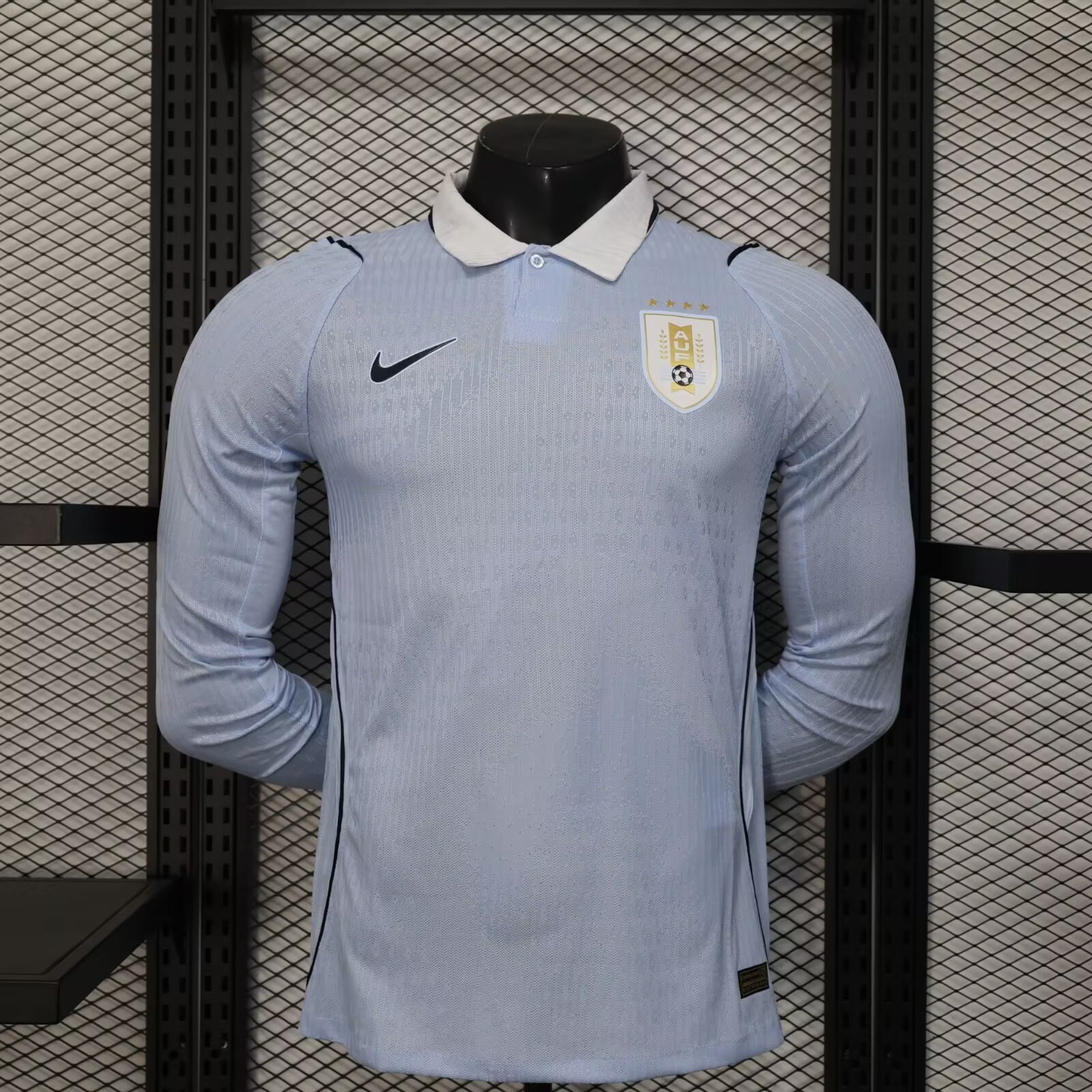 2026 Player Version Long Sleeves Uruguay Home Football Jersey  （The player version jersey is a bit tight, please pay attention to the size selection）