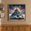 Castles In Books-11CT Stamped Cross Stitch 45*45cm/17.72*17.72in