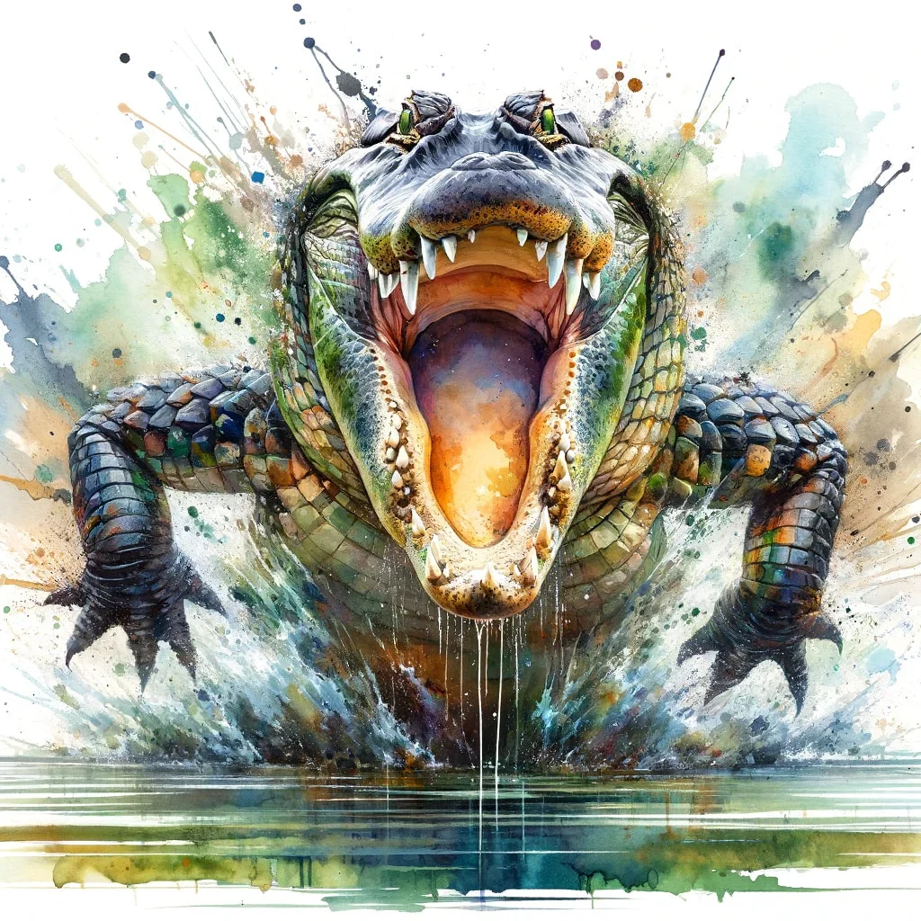 Full Round Diamond Painting - Crocodile(Canvas|40*40cm)