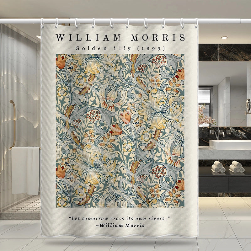 Nordic Beautiful Van Gogh Painting Shower Curtain Thickened Water-Repellent Cloth Modern Minimalist Digital Printing Delivery