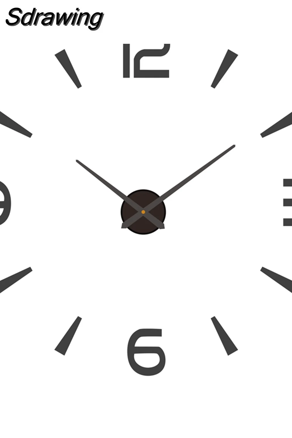 Sdrawing Wall Clock Luminous Frameless Wall Clocks DIY Digital Clock Wall Stickers Silent Clock for Home Living Room Office Wall Decor