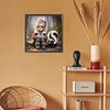 Diamond Painting-DIY Full Round Drill Girl And Skunk