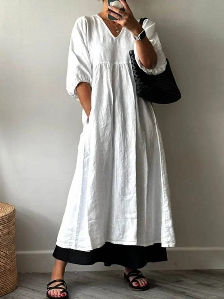 Women's Pocket Cotton Dress