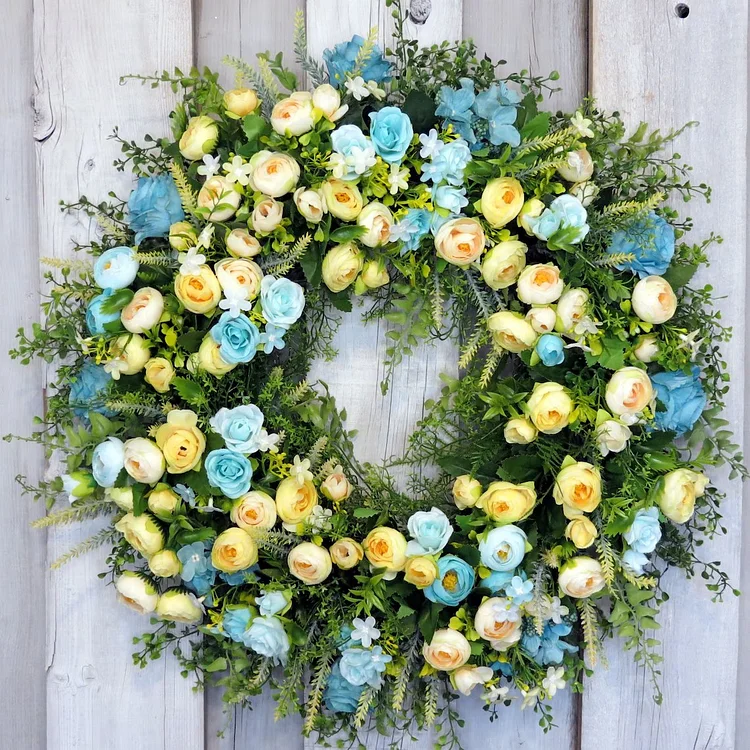 🌷Spring Easter Summer Front Door Roses wreath😍