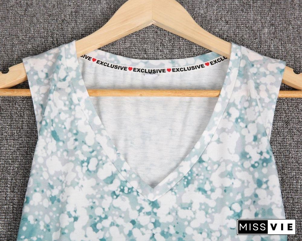 Deep Dive Printed Top