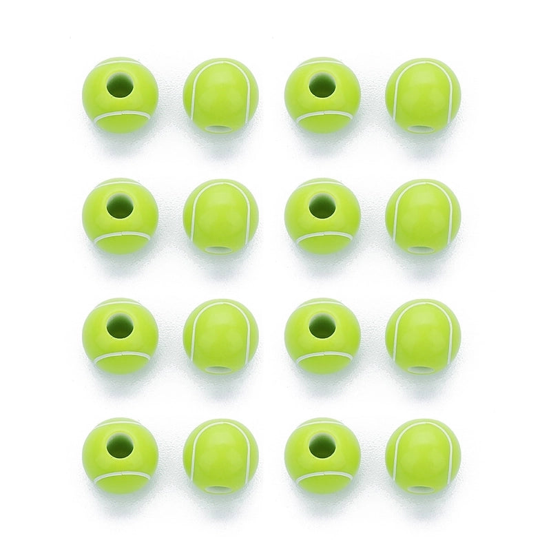 Sports Basketball Football Arylic Plating Jewelry Accessories 50 Pieces