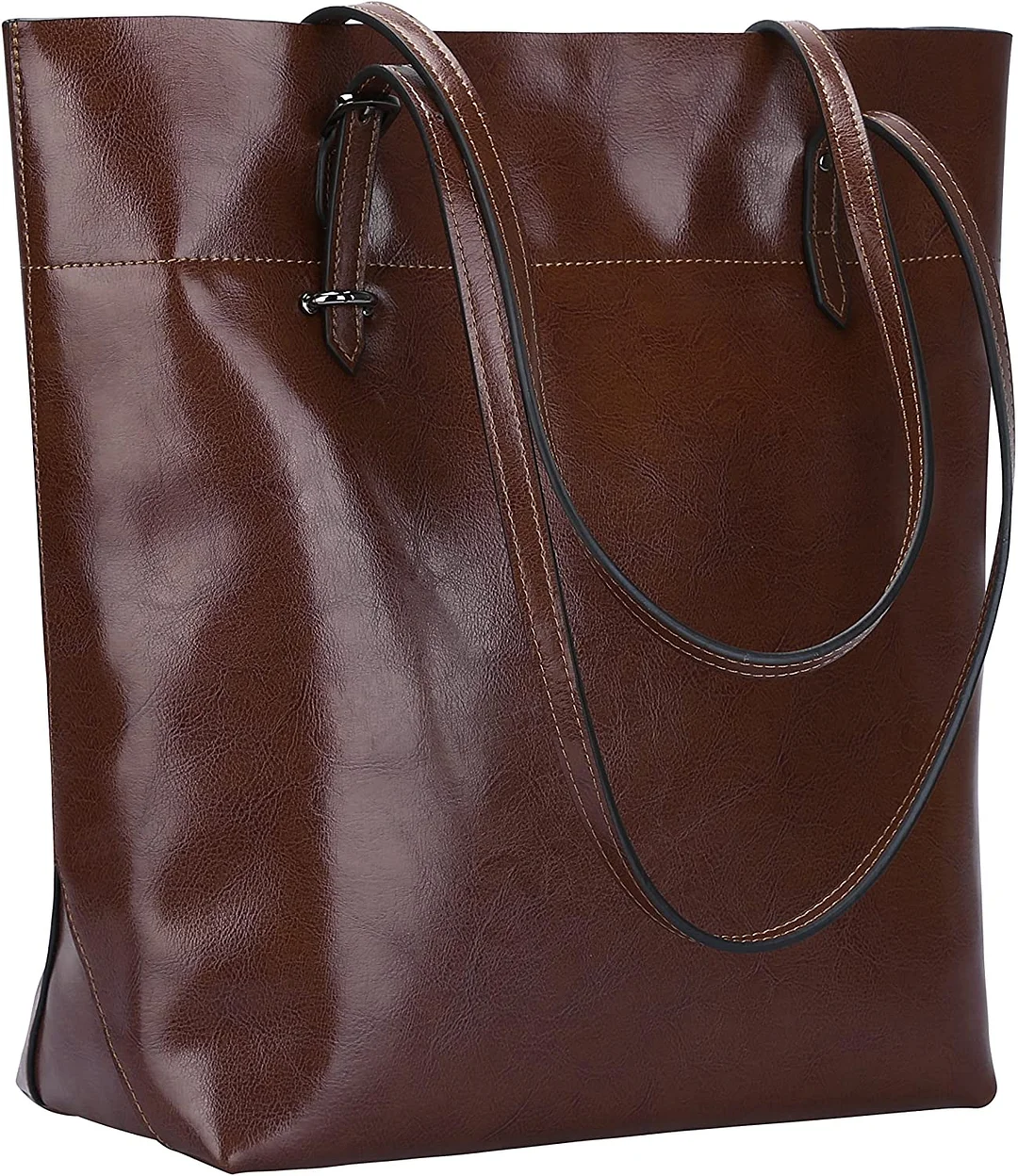 Vintage Genuine Leather Tote Shoulder Bag Handbag Big Large Capacity Upgraded