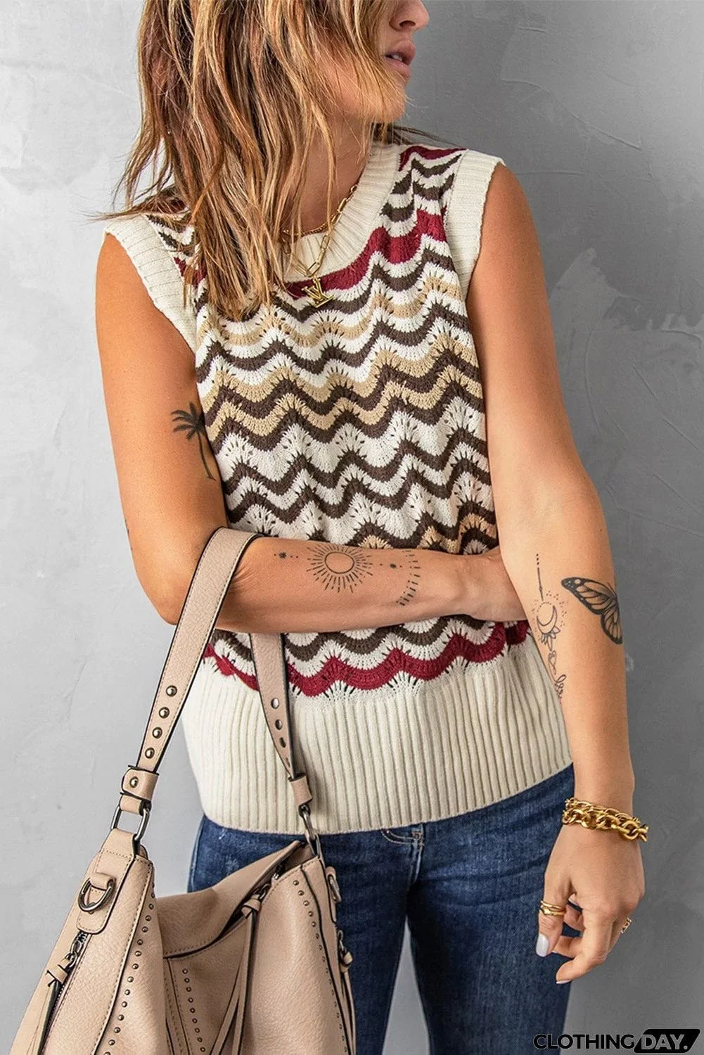 Knit Rainbow Tank Sweater