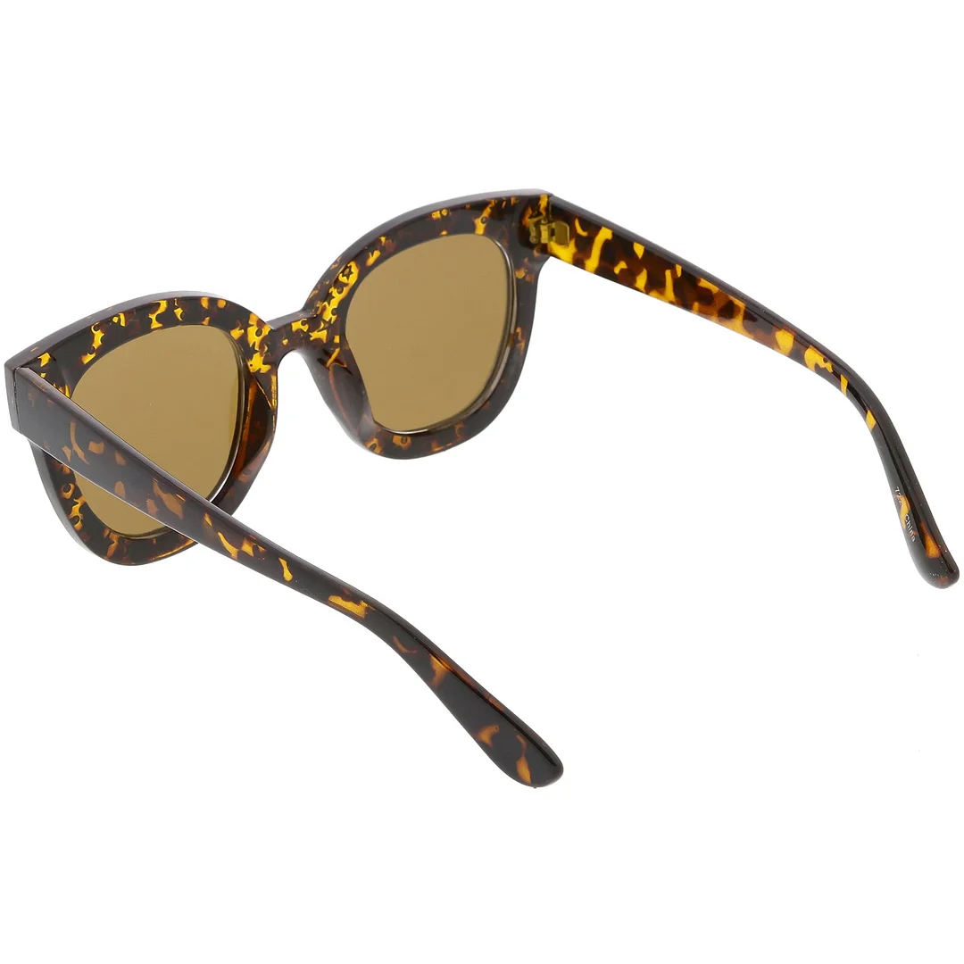 Oversize Star Accent Details Cat Eye glasses Wide Arms Square Lens 48mm