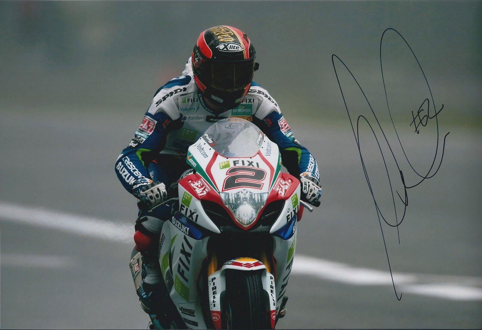 Leon CAMIER 12x8 SIGNED Suzuki Crescent FIXI Photo Poster painting Autograph AFTAL COA Monza