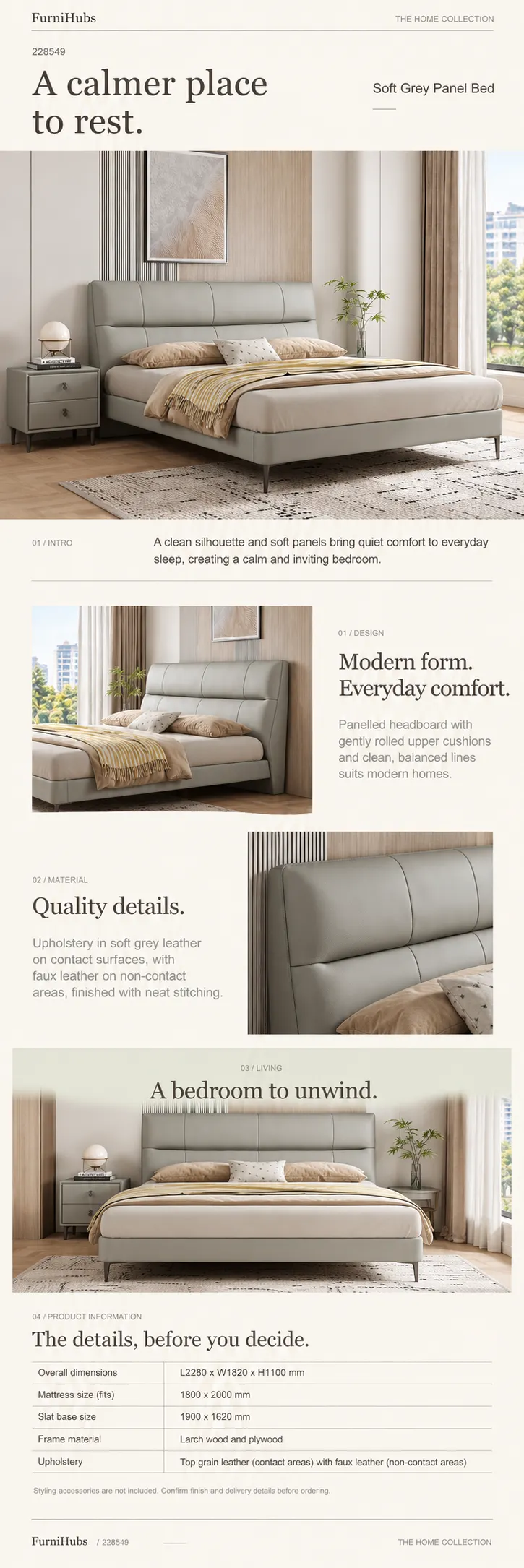 Upholstered Bed 228549