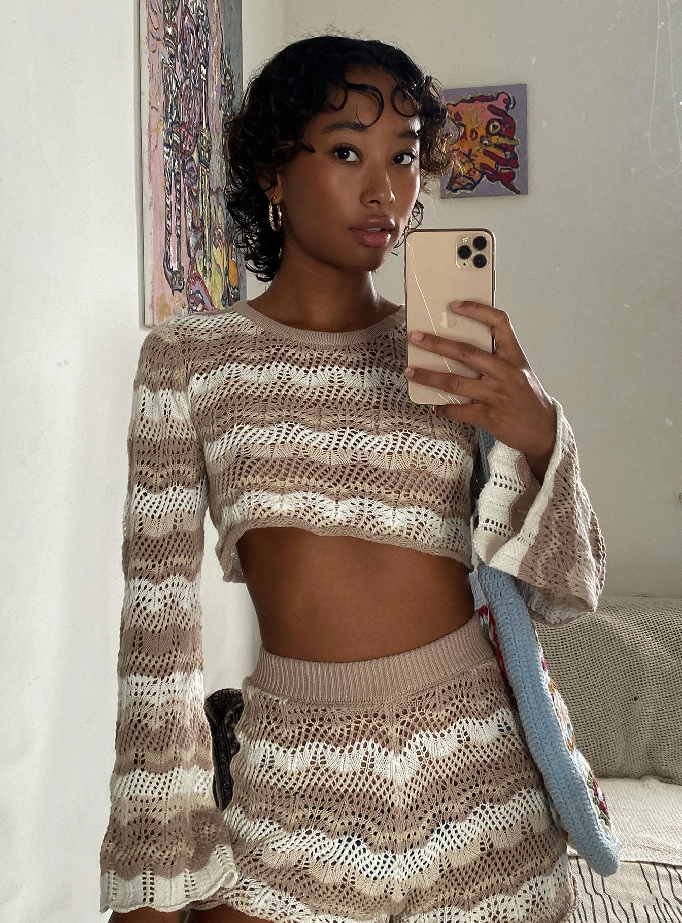 Llyge Leah Knit Set Beige Multi llyge