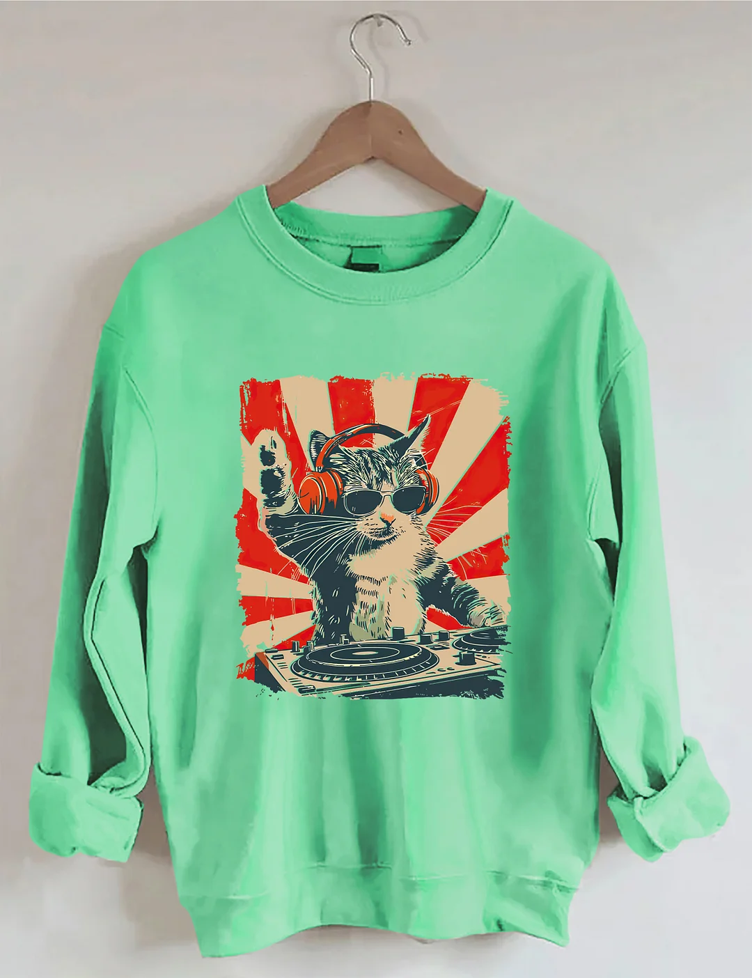 Cool DJ Cat Sweatshirt