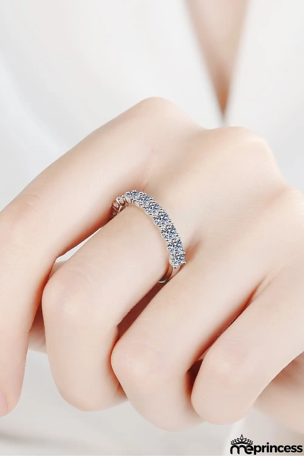 1 Carat Moissanite Half-Eternity Ring