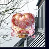 Acrylic 2D Flat DIY Hot Air Balloon Diamond Art Pendant Wall Door Decor