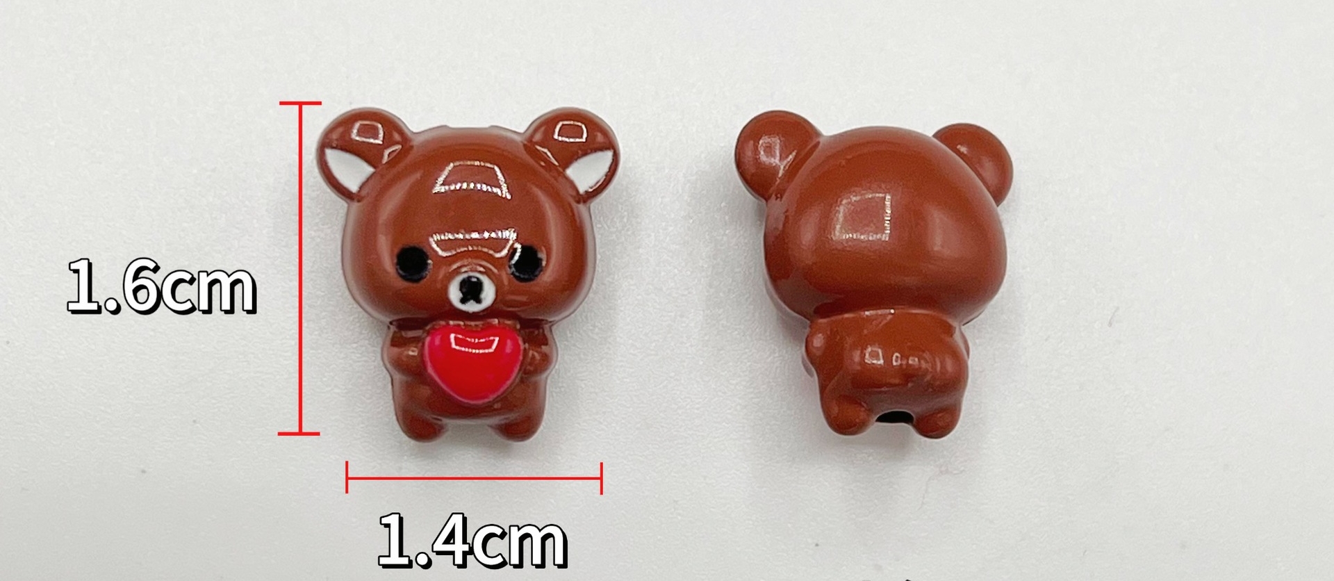 Metal Bear Bead and Pendant