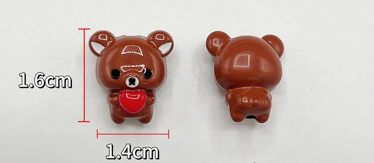 Metal Bear Bead and Pendant