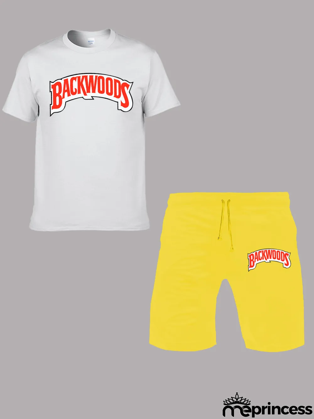 Plus Size summer backwoods print t-shirt set Casual sleeve shorts two-piece set