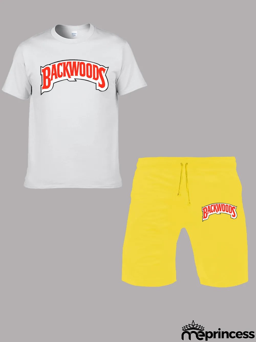 Plus Size summer backwoods print t-shirt set Casual sleeve shorts two-piece set