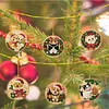 DIY Wooden Diamond Painting Christmas Ornaments Kit 12Pcs Resin Gem Holiday
