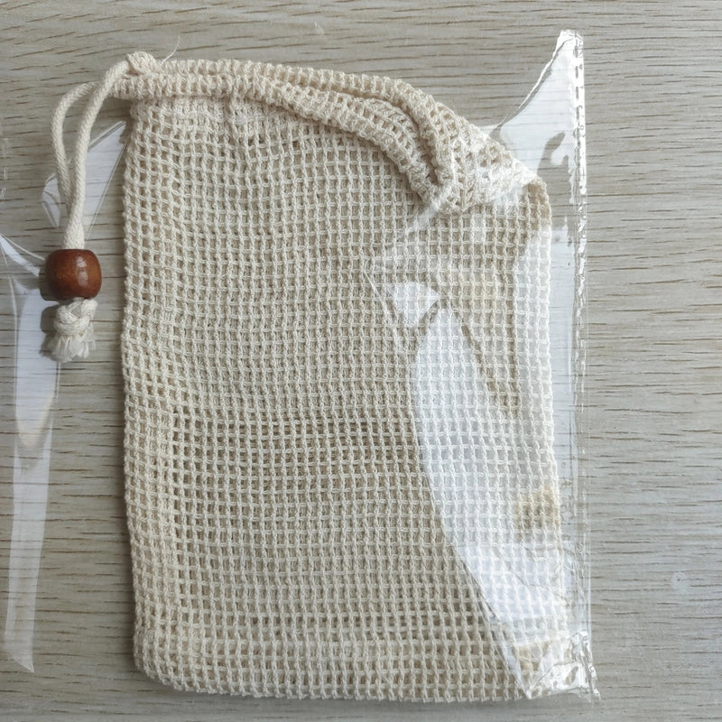 Minimalist Solid Color Cotton And Linen Soap Foam Net