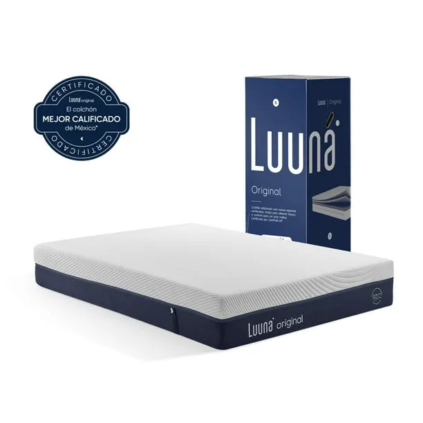 Colch&oacute;n en Caja Luuna Original Tama&ntilde;o Individual 190x100cm Memory Foam Luuna NA