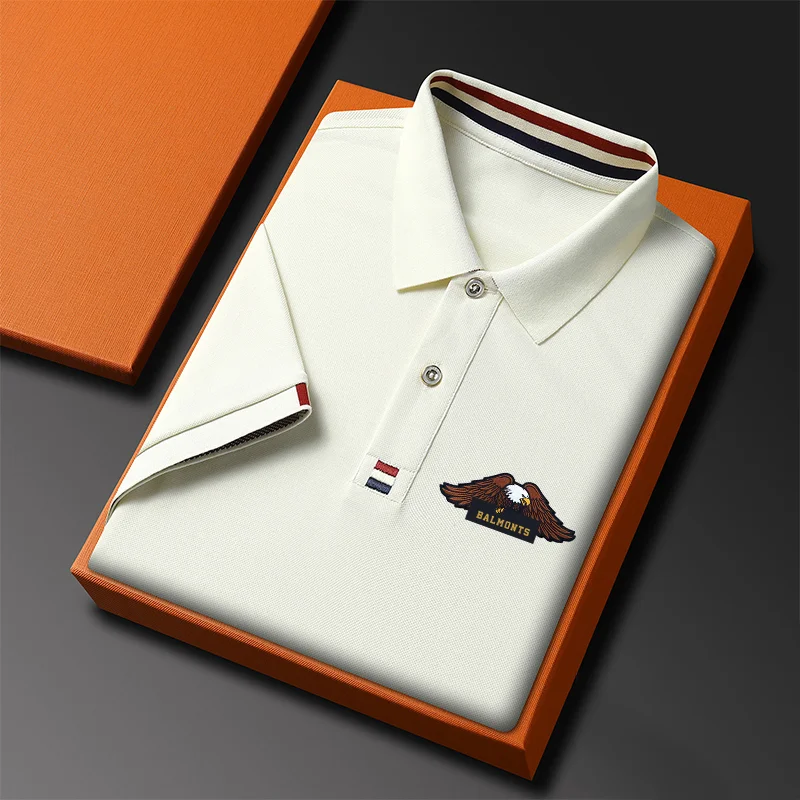 Business Casual Embroidered Polo Shirt  For Men