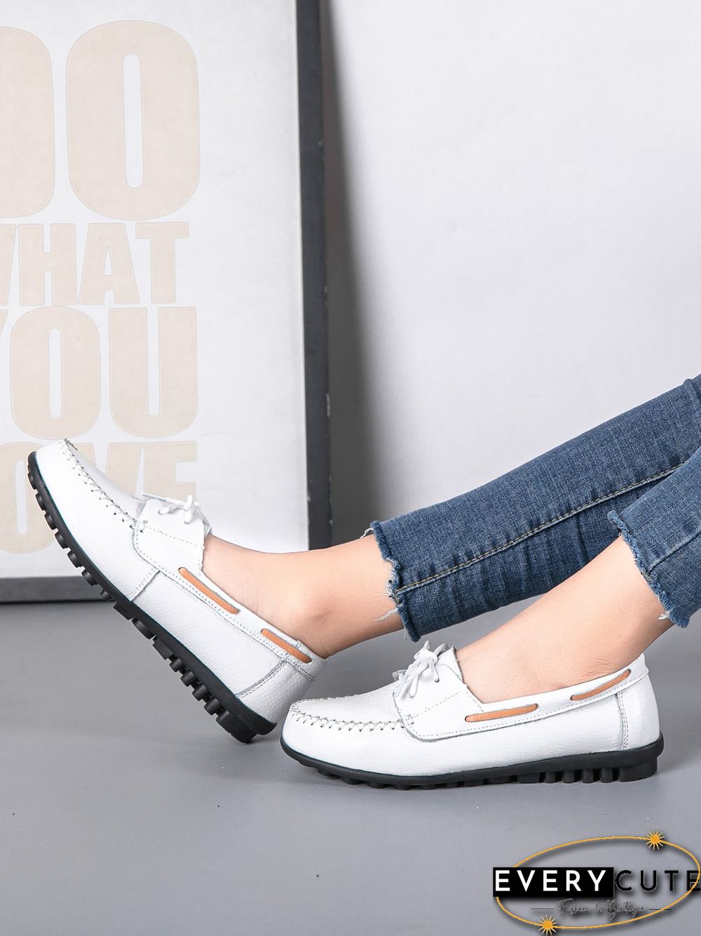 Retro Casual Simple Lace-up Flat Shoes
