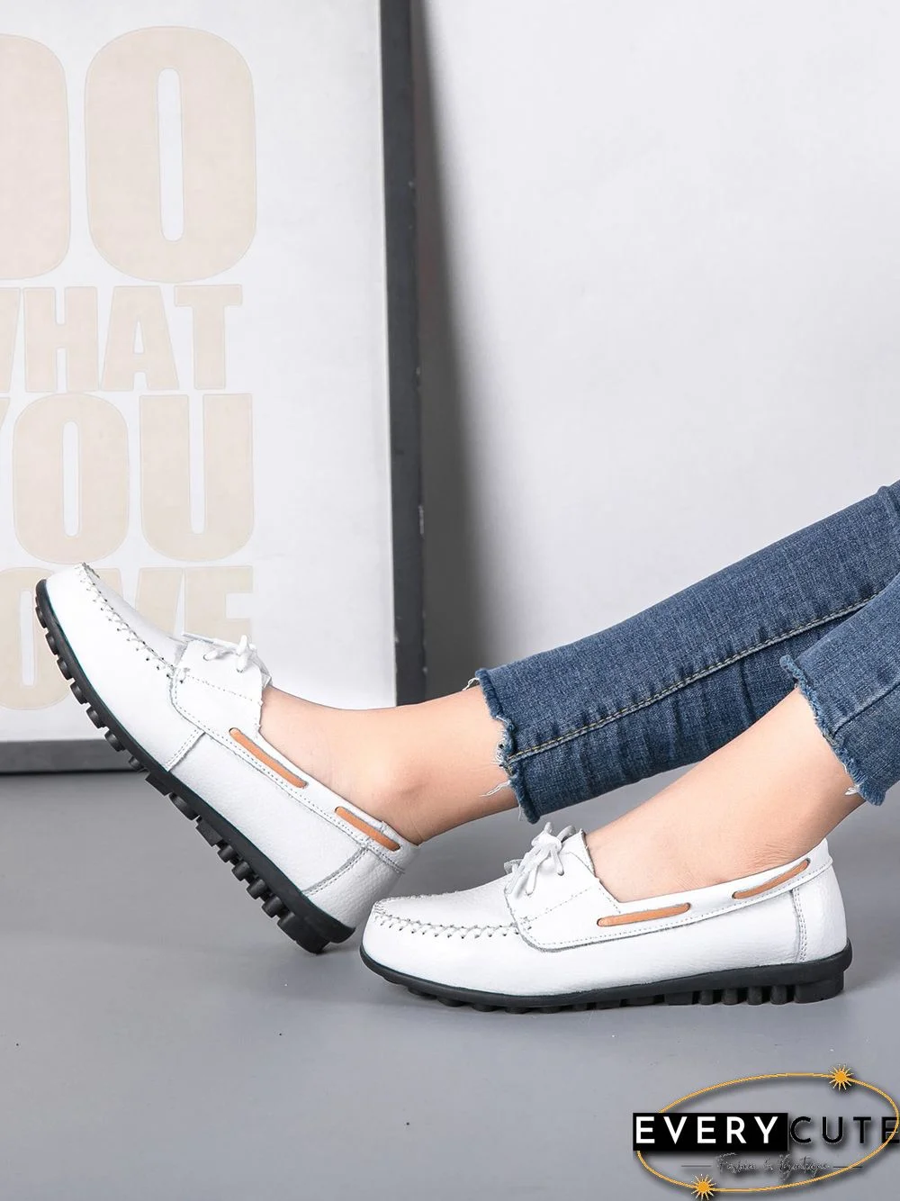 Retro Casual Simple Lace-up Flat Shoes